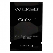 Крем для массажа и мастурбации Wicked Stroking and Massage Creme - 3 мл. - Wicked - купить с доставкой в Волжском