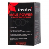 Капсулы для мужчин Erotichard male power с пантогематогеном - 20 капсул (0,370 гр.) - Erotic Hard - купить с доставкой в Волжском