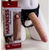 Насадка-фаллос в комплекте с трусиками Harness - 21,6 см. - LOVETOY (А-Полимер) - купить с доставкой в Волжском
