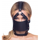 Черный намордник с кляпом-шаром Head Harness With A Gag - Orion - купить с доставкой в Волжском