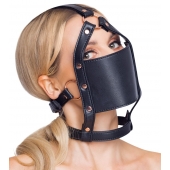 Черный намордник с кляпом-шаром Head Harness With A Gag - Orion - купить с доставкой в Волжском