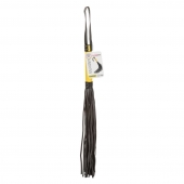 Черная плеть с желтой рукоятью Boundless Flogger - 69,25 см. - California Exotic Novelties - купить с доставкой в Волжском