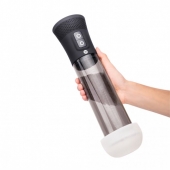 Черная автоматическая вакуумная помпа Pink Vibe с 2 уплотнительными кольцами - Pink Vibe - в Волжском купить с доставкой