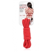 Красная хлопковая веревка для связывания - 3 м. - Lux Fetish - купить с доставкой в Волжском