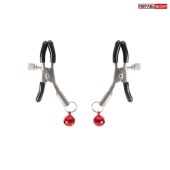 Серебристые зажимы на соски с шариками - Notabu - купить с доставкой в Волжском