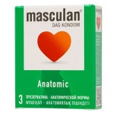 Презервативы анатомической формы Masculan Anatomic - 3 шт. - Masculan - купить с доставкой в Волжском
