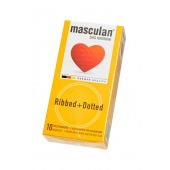Презервативы с колечками и пупырышками Masculan Ribbed+Dotted - 10 шт. - Masculan - купить с доставкой в Волжском