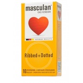 Презервативы с колечками и пупырышками Masculan Ribbed+Dotted - 10 шт. - Masculan - купить с доставкой в Волжском