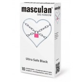 Ультрапрочные презервативы Masculan Ultra Safe Black - 10 шт. - Masculan - купить с доставкой в Волжском
