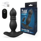 Черный анальный вибромассажер Sex Expert - 14,7 см. - Sex Expert - в Волжском купить с доставкой
