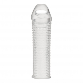 Текстурированная насадка на пенис Clear Textured Penis Enhancing Sleeve Extension - 16,5 см. - BlueLine - в Волжском купить с доставкой