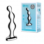 Стальной анальный фаллоимитатор для простаты Stainless Steel Anal Beads - 13 см. - b-Vibe - в Волжском купить с доставкой