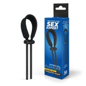 Черный ремень-лассо для усиления эрекции - Sex Expert - в Волжском купить с доставкой