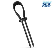 Черный ремень-лассо для усиления эрекции - Sex Expert - в Волжском купить с доставкой