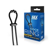 Черное эрекционное кольцо со стимулирующими бусинами - Sex Expert - в Волжском купить с доставкой