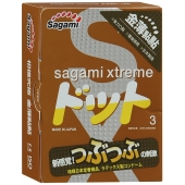 Презервативы Sagami Xtreme FEEL UP с точечной текстурой и линиями прилегания - 3 шт. - Sagami - купить с доставкой в Волжском