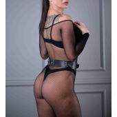 Черный кожаный пояс Sex Game - БДСМ Арсенал - купить с доставкой в Волжском