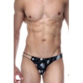 Черные трусы-слипы с голографическими элементами и нитяным бочком - Don Moris купить с доставкой