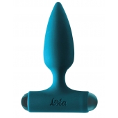 Бирюзовая анальная пробка с перезаряжаемой вибропулей Glory 2.0 - 11 см. - Lola Games