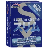 Розовые презервативы Sagami Xtreme FEEL FIT 3D - 3 шт. - Sagami - купить с доставкой в Волжском