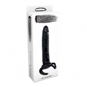 Чёрная насадка-фаллос для двойного проникновения INFLATABLE DILDO SLIM DONG  - 13,5 см. - Toyz4lovers - в Волжском купить с доставкой