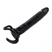 Чёрная насадка-фаллос для двойного проникновения INFLATABLE DILDO SLIM DONG  - 13,5 см. - Toyz4lovers - в Волжском купить с доставкой