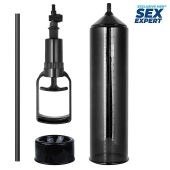 Черная вакуумная помпа с уплотнительной насадкой - Sex Expert - в Волжском купить с доставкой