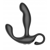 Черный вибромассажер простаты с эффектом фингеринга и пультом ДУ - Secwell - в Волжском купить с доставкой
