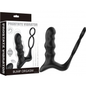 Черный вибростимулятор простаты с поступательными движениями и пультом ДУ - Secwell - в Волжском купить с доставкой