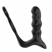 Черный вибростимулятор простаты с поступательными движениями и пультом ДУ - Secwell - в Волжском купить с доставкой