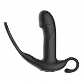 Черный пульсирующимй массажер простаты с вибрацией и пультом ДУ - 17,1 см. - Secwell - в Волжском купить с доставкой