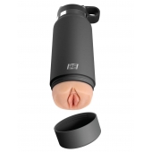 Серый мастурбатор в виде бутылки F*ck Flask - Pipedream - в Волжском купить с доставкой