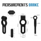 Черное двойное эрекционное виброкольцо Rooster Drake - Velv or - в Волжском купить с доставкой