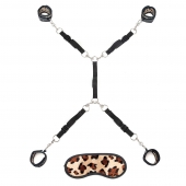 Леопардовая фиксация на матрас для рук и ног Classic Bedspreader - Lux Fetish - купить с доставкой в Волжском