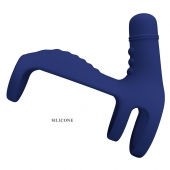 Синяя вибронасадка на пенис Vibrating Penis Sling - Baile - в Волжском купить с доставкой