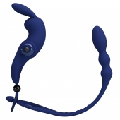 Синее эрекционное виброкольцо со съемным анальным хвостом - Baile - в Волжском купить с доставкой