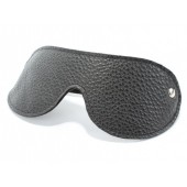 Черная кожаная маска на глаза - БДСМ Арсенал - купить с доставкой в Волжском