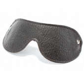 Коричневая кожаная маска на глаза на резинке - БДСМ Арсенал - купить с доставкой в Волжском