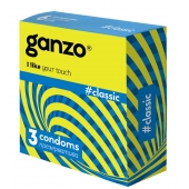 Классические презервативы с обильной смазкой Ganzo Classic - 3 шт. - Ganzo - купить с доставкой в Волжском