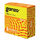 Ароматизированные презервативы Ganzo Juice - 3 шт. - Ganzo - купить с доставкой в Волжском
