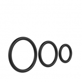 Набор из 3 чёрных колец различного диаметра - Baile - в Волжском купить с доставкой