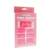 Набор из 7 розовых насадок на пенис ONE-A-DAY PENIS SLEEVES PINK - Seven Creations - в Волжском купить с доставкой