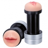 Двусторонний мастурбатор REALSTUFF 2 IN 1 HUMMER MOUTH   VAGINA - ротик и вагина - Dream Toys - в Волжском купить с доставкой