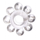 Прозрачное гелевое эрекционное кольцо-цветок - Toyfa Basic - в Волжском купить с доставкой