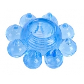 Голубая гелевая насадка-цветок - Toyfa Basic - в Волжском купить с доставкой