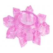 Розовое гелевое эрекционное кольцо-звезда - Toyfa Basic - в Волжском купить с доставкой