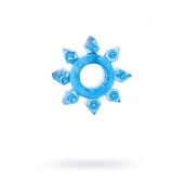 Голубая гелевая насадка-звезда - Toyfa Basic - в Волжском купить с доставкой