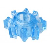 Голубая гелевая насадка-звезда - Toyfa Basic - в Волжском купить с доставкой