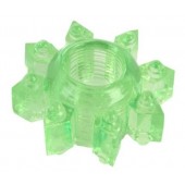 Зеленое эрекционное кольцо-звезда - Toyfa Basic - в Волжском купить с доставкой