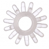 Прозрачное гелевое эрекционное кольцо с шипиками - Toyfa Basic - в Волжском купить с доставкой